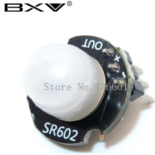 10PCS MINI Motion Sensor Detector Module SR602 Pyroelectric Infrared PIR kit sensory switch Bracket for Diy With lens