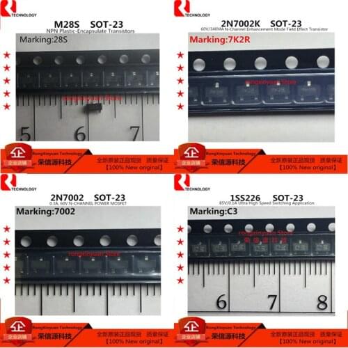 100 pcs/lot M28S 28S SOT-23 2N7002K 7K2R 2N7002 2N7002 7002 1SS226(TE85L,F) 1SS226 C3 100% New original