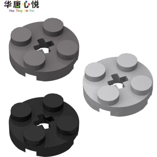 20PCS/Set MOC 4032 2x2 Round Plate Normal Board Bricks Assembles Accessories Parts Building Blocks Toys for Children Kids Gifts