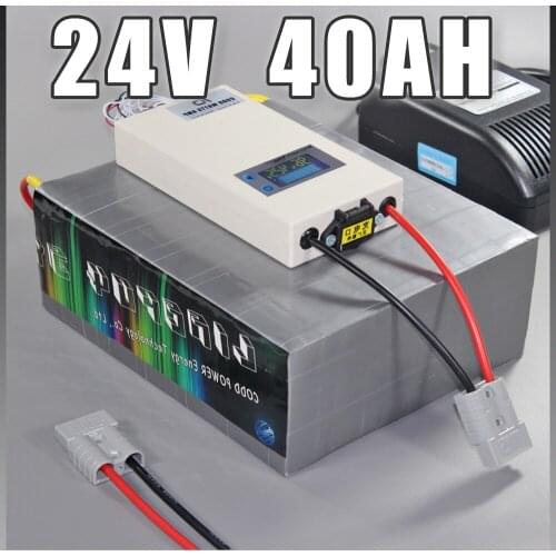 24V 40Ah LiFePO4 Battery Pack ,1000W Electric Bicycle Battery + BMS Charger 24v lithium scooter electric bike battery pack