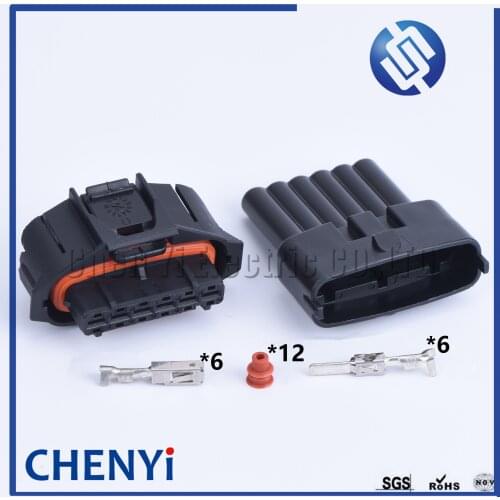 6 Pin 1928403740 Waterproof Auto Socket Diesel Common Rail Accelerator Pedal Plug For Fiat Hyhundai KIA Smart BMW VW 936394-2