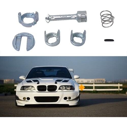 7pcs/Set Metal Car Door Lock Cylinder Repair Kit Right Or Left For BMW 3 E46 51218244049 Car Accessories 20Dev13