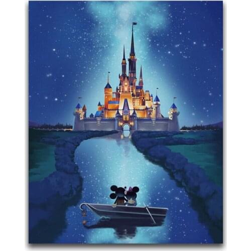 Disney Full Square 5D DIY Diamond Painting "castle" Embroidery Cross Stitch Mosaic Home Decor Gift