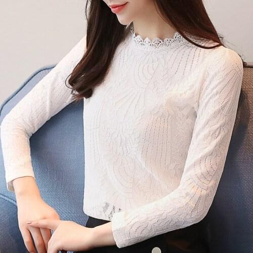 Blouses Woman 2021 Autumn Long Sleeve Lace Blouse Women Shirts White Blouse Women Tops Blouse Women Womens Tops And Blouses C129
