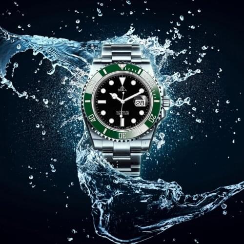 2021 New DUKA WristWatch Mechanical Mens Watches Classic Green Dial Automatic Men Watch Watches 100M Waterproof Watch NH35 clock