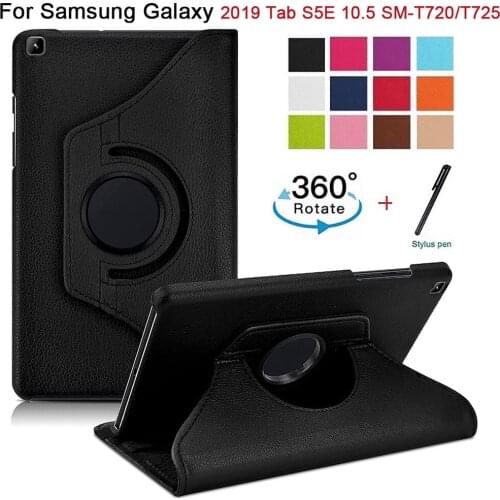 For Samsung Galaxy Tab S5E 2019 10.5"Case,360 Degree Rotating Stand Tablet case For Galaxy Tab S5E SM-T720/T725 Case Coque Funda