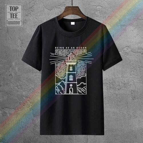 Being As An Ocean MenS Lighthouse T Shirt Black
