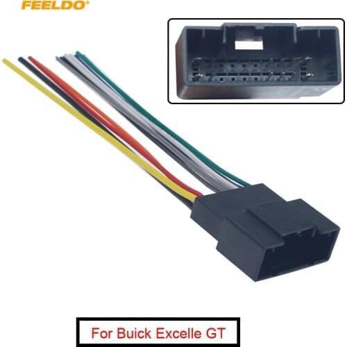 FEELDO 1PC Car Stereo Audio Wiring Harness Adapter Transfer Line For Buick Excelle GT 2018 CD/DVD Radio Wire Cable #FD6131