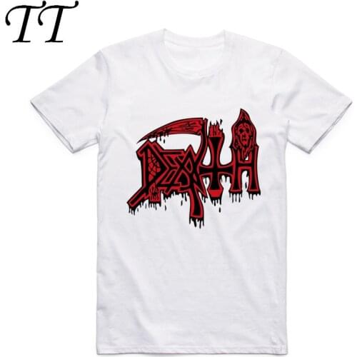 Asian Size Men And Women Print DEATH Rock Heavy Metal Band Fashion T-shirt Short sleeve O-Neck Polyester T-shirt HCP4016