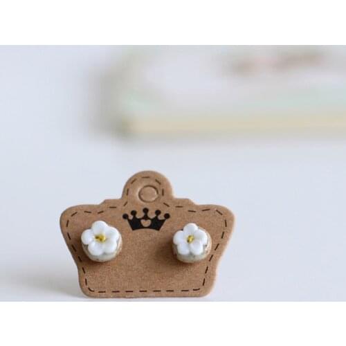 Boutique Folk Style Ceramic Earrings Earrings Wholesale Crafts Temperament Original Decoration Free Shipping #1674