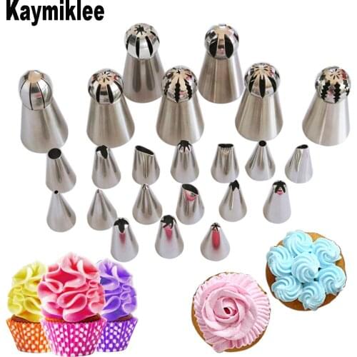 KAYMIKLEE 25PCS/SET Icing Piping Pastry Decoration Pastry Nozzles Cake Decorating Tools CS124