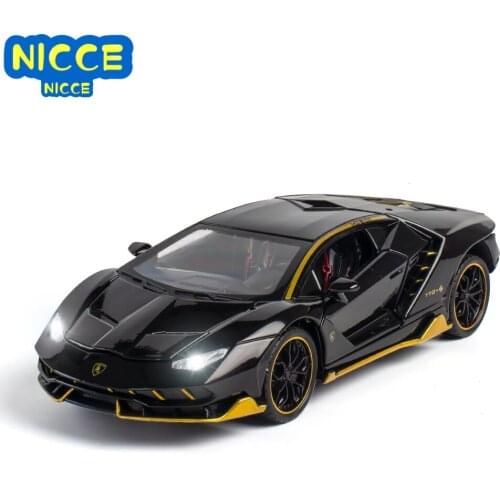 Nicc 1/24 Diecast Lambor 770 High Simulation Alloy Sports Car Model Sound Super Racing Hot Car Wheel Children Gift Miniature Car