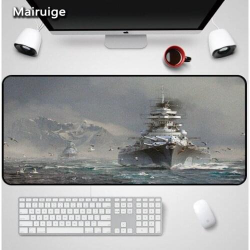 Mairuige Hot Game World of Warship Naval Battle Large Size Mousepad Anti-slip Rectangle Mice Mat Design Dota2 Csgo Gaming Mats