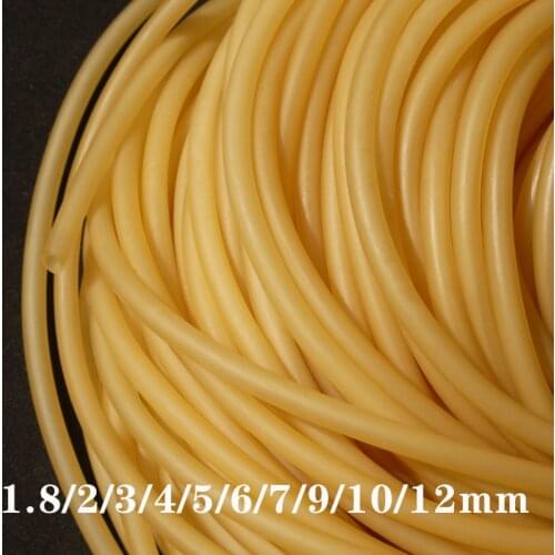 ID 1.8 2 3 4 5 6 7 9 10 12 mm Nature Latex Rubber Hoses High Resilient Elastic Surgical Medical Tube Slingshot Catapult