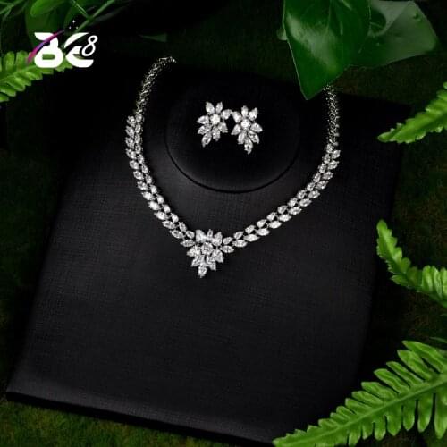 Be 8 Fashion Wedding Bridal Jewelry Sets African Beads Jewelry Sets for Women Statement Necklace Earring Jewelry Sets S111