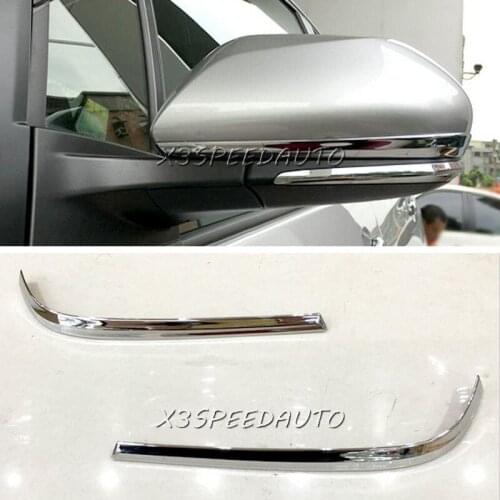 For Toyota Prius XW50 2016 Rearview Side Mirror Stripe Molding Trims 2PCS Chromed ABS Plastic