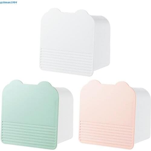 P15D Wall Organizer Box JarBathroom Vanity Storage Container Holder for Cotton Swabs