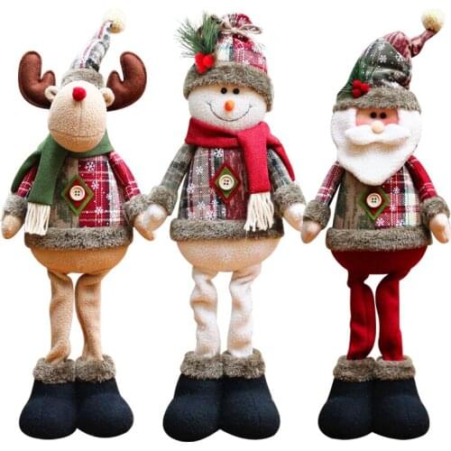 Santa Claus Snowman Elk Cute Felt Doll Tree Christmas Gift Pendant Hanging New Year 2021 Xmas Home Decor Dropshipping