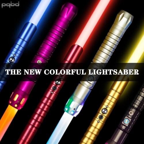 Pqbd The New Laser Sword 7 Original Movie Sound Effects Automatic 11Color Changing Lightsaber FX FOC Lock Up Blaster Toys