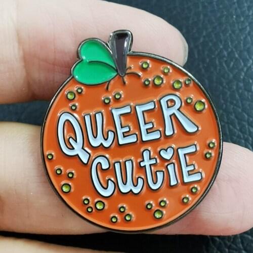 Queer Cutie enamel pin