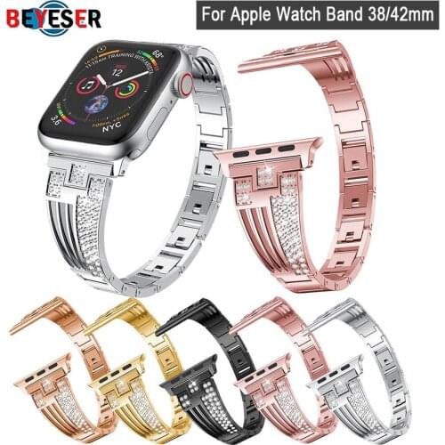 Metal strap For Apple Watch band 42mm/38mm watch Band 44mm/40mm Sport bracelet watchband for i watch 5 4 3 2 1 Wristband Belt