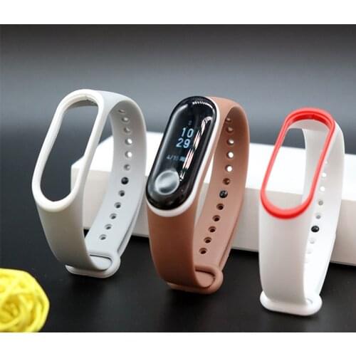 Strap For Xiaomi Mi Band 4 3 Nfc Silicone Wristband Bracelet Replacement For Xiomi MiBand 4 Two-color Amazfit Band 3 Wrist Strap
