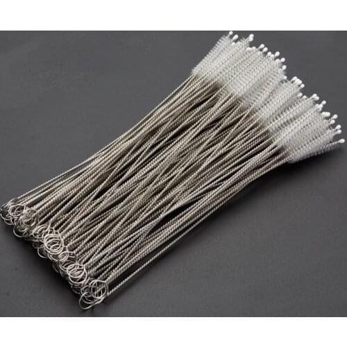 500pcs/lot 230*50*12mm Nylon Tube Brushes Straw Brush Stainless Steel Wash Drinking Pipe Cleaning brush SN1303