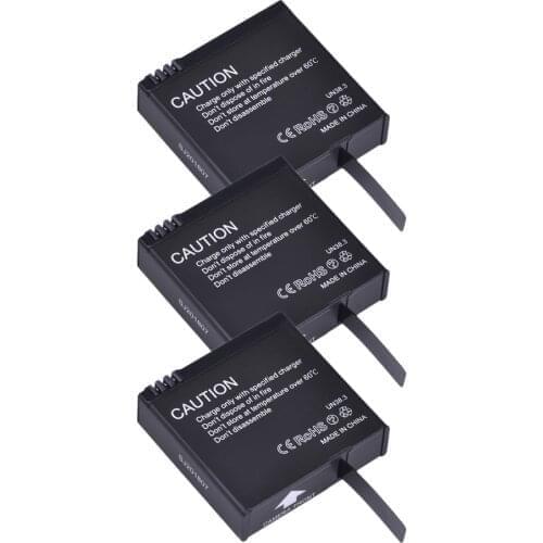 Tectra 3pcs batteries 1200mAh 3.8V Original Camera Battery for SJCAM SJ8 Series SJ8 Air SJ8 Plus SJ8 Pro