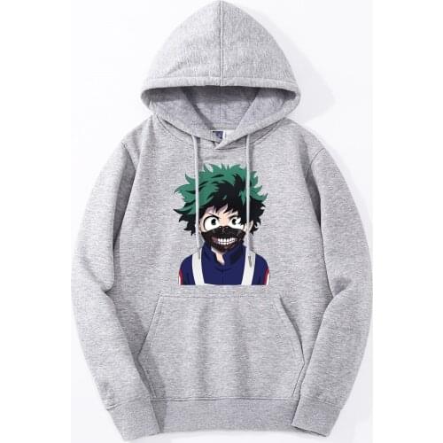 New Arrival One For All Deku Print Men Hoodie My Hero Academy Japan Anime Mens Streetwear Causal Men