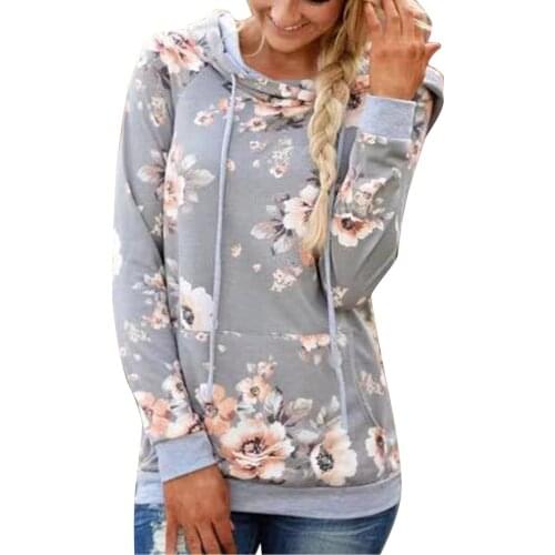 Fashion Kawaii Oversized Hoodie Flowers Printed Hooded Long Sleeve Harajuku Loose Tops Sweatshirts Sweater Con Capucha Moletom
