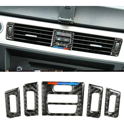 YULLING For BMW E90 E92 E93 Car Air Vent Outlet Interior Trim Carbon Fiber Accessories Decoration Air Vent Outlet Covers