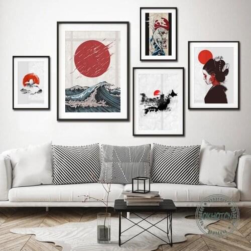 Japanese Ukiyoe Print Poster Kyoto Japan Old Capital Geisha Perseverance Canvas Painting Decorative Wall Picture Living Room