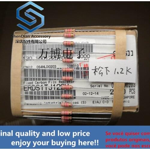 10pcs only orginal new can resistance 1/4W 0.25W 1.2K 1200 ohms