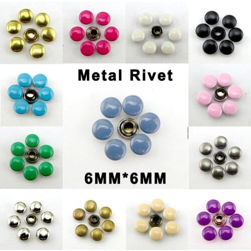200PCS 6*6MM blue METAL RIVET buttons garment sewing clothes accessories bag fits rivets MR-035Y