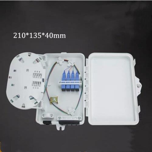 3 PCS 4port ftth distribution box SC FC LC wall mount fully installation terminal box indoor ABS IP65 fiber optical junction box