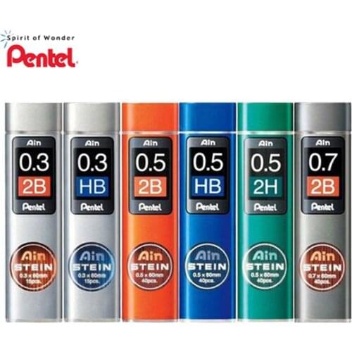 3 Tubes/Lot (15pcs/Tube) Pentel 0.3mm Mechanical pencil leads B,2B,HB pencil refills school & office stationery