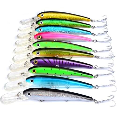 5PCS Topwater Fishing Pencil Minnow Fish Bass lure hook baits 13cm/26g