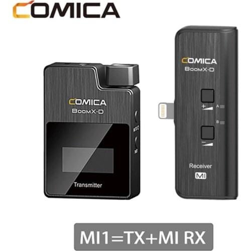 COMICA BoomX D MI1 2.4G Digital Wireless Microphone For Smartphones Transmitter Receiver Mic BoomX D vs RODE GO Mic