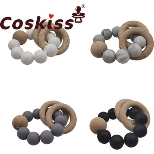 Coskiss Designers Special Frosted Bead Bracelet Harmless 100% Silicone-Free BPA Fashion Natural And Safe For Small Babies
