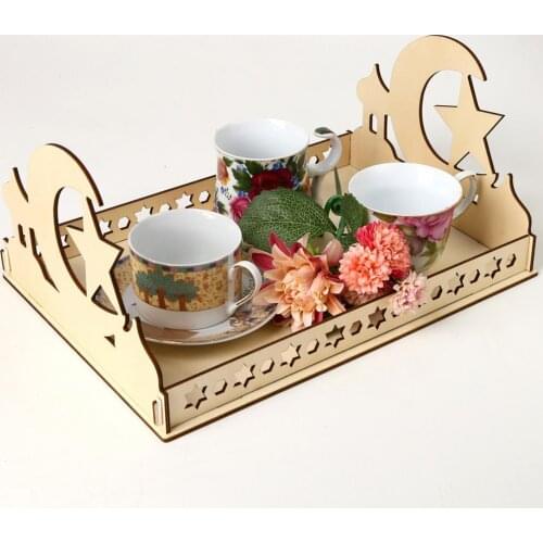 Wooden Dinner Plate Durable Creative Dinner Plate Exquisite Workmanship Easy Clean Party Decor Pastry Tray for Festival Kitchen
