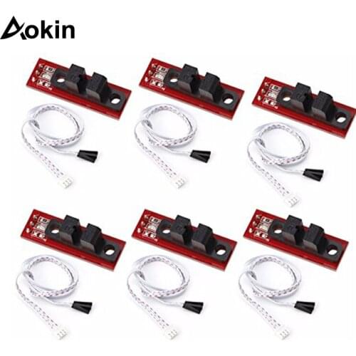 6Pcs Optical Endstop 3D Printer Parts Optical Switch Sensor Photoelectric Light Control Limit Switch Module with 1M Cable