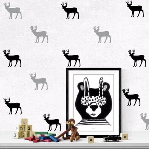 DIY Childrens Room Decals Halloween Elk Santa Vinyl Wall Sticker for Kids Bedroom Creative Home Decor Chirstmas Gift B279