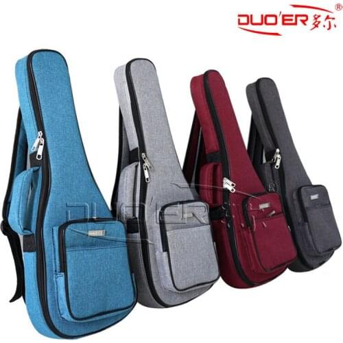 Duoer 23 Inch Portable Ukulele Bag 10mm Sponge Soft Gig Bag Case Ukulele Mini Guitar Waterproof Backpack