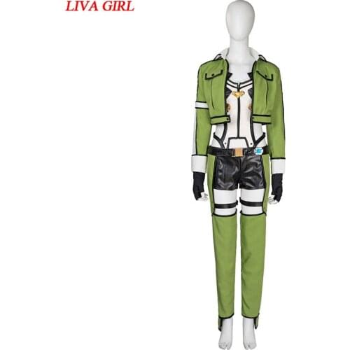 Sword Art Online Cosplay sinon Cosplay Green Women Sword Art Online Cosplay Costume