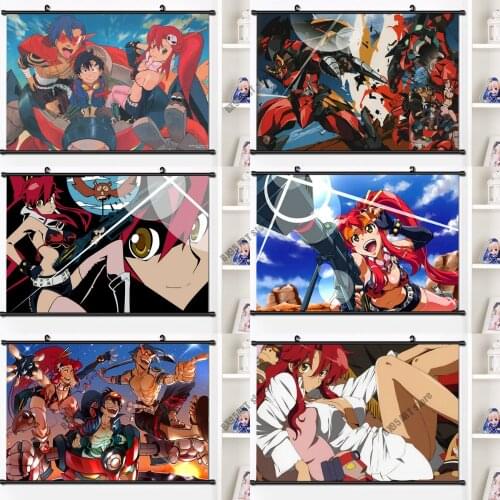 Canvas Painting Anime Tengen Toppa Gurren Lagann Littner Yoko Sexy Posters and Prints Wall Art Nordic Pictures Living Room Decor