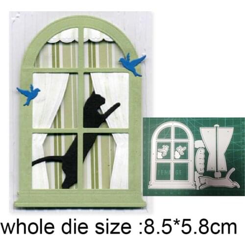 Metal cutting dies cut die mold curtain window cat decoration Scrapbooking die paper craft knife mould blade punch stencils dies