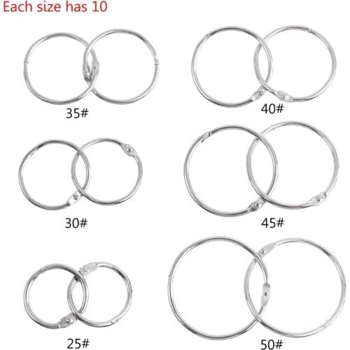 Multifunctional durable Keychain Circle Metal Loose Leaf Book Binder Hoop Ring DIY Album