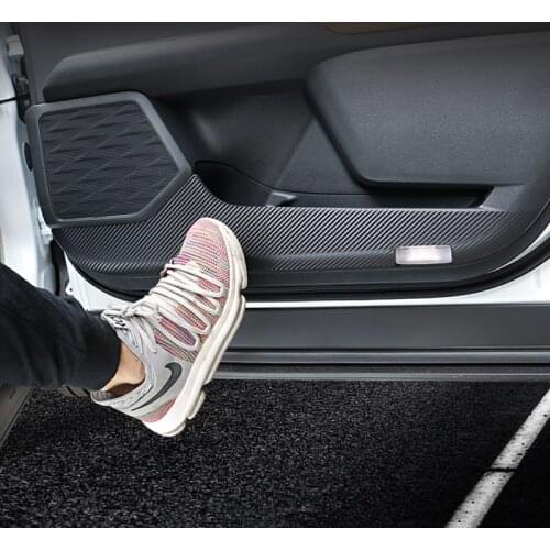 QHCP 4Pcs/Set Carbon Fiber Car Door Anti-kick Stickers Side Edge Anti-dirty Protector Film For Lexus UX260H 200 2019 Car Styling