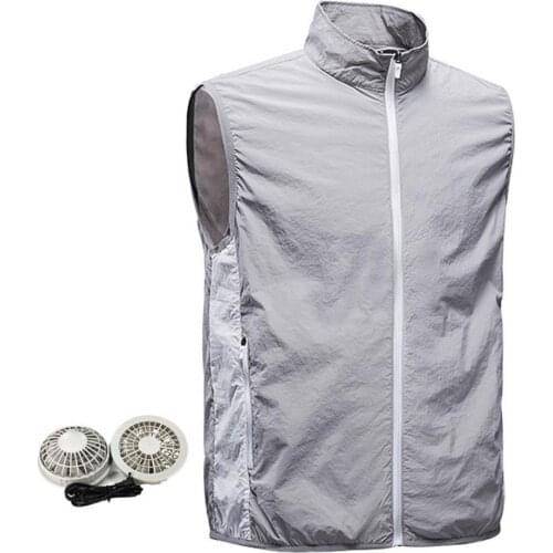 Cooling Vest Summer Air Conditioning Cool Fishing Coat USB Powered Fans Outdoor Sun Protection Vest Cycling Fishing Hiking