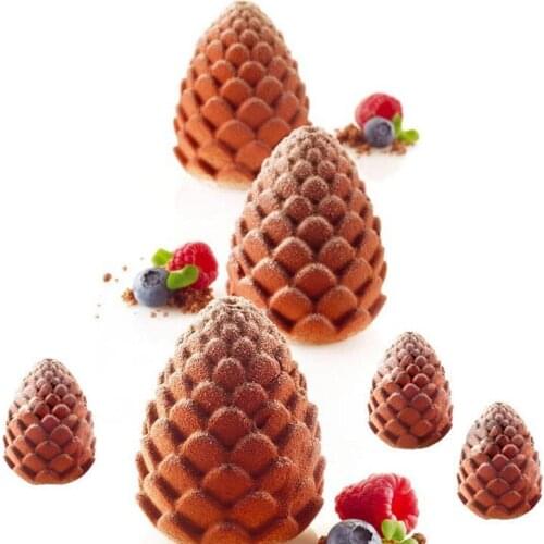 Wholesale,6 hole Pine nuts silicone cake mould,soap mold